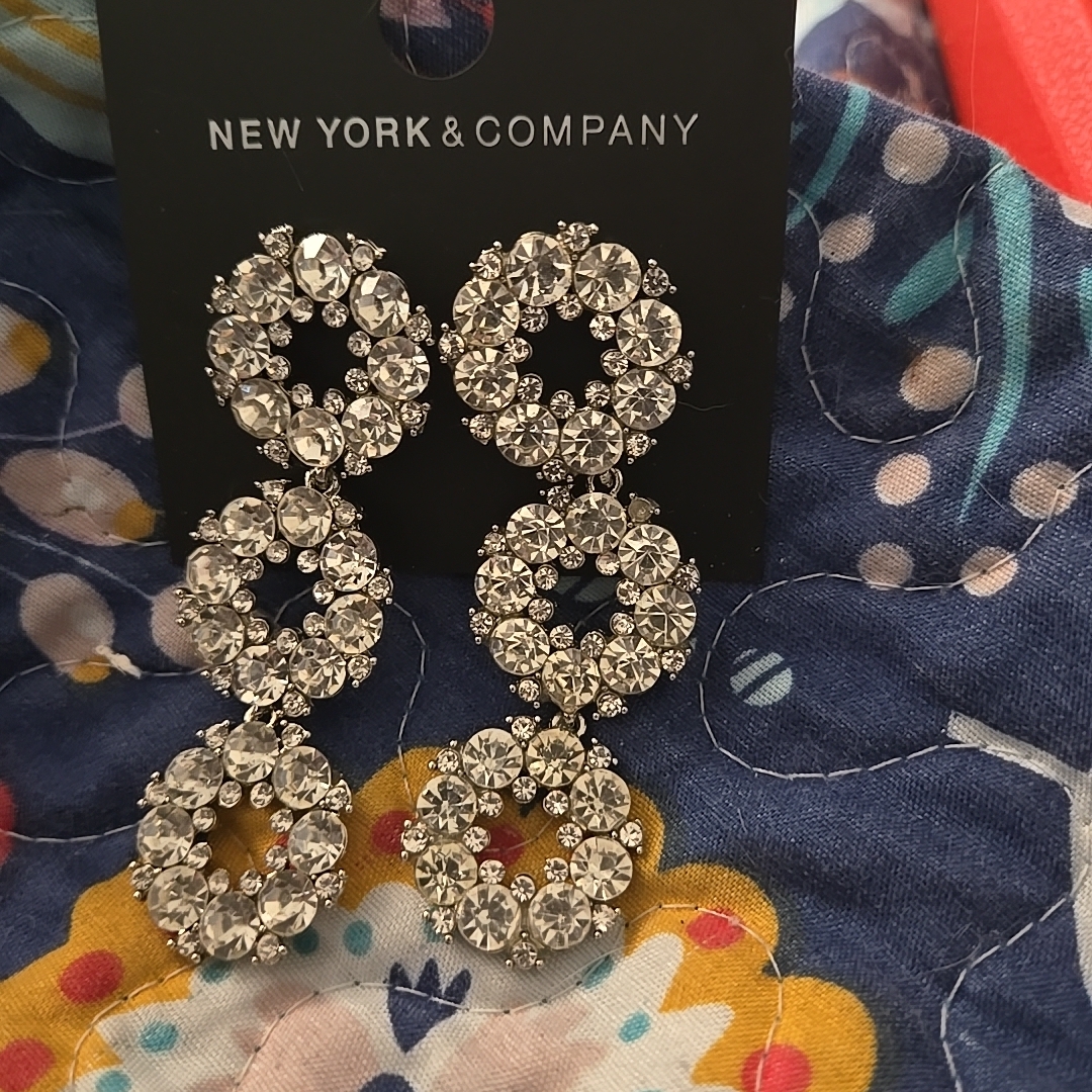 Brand New New York  Company Rhinestone Statement Earrings